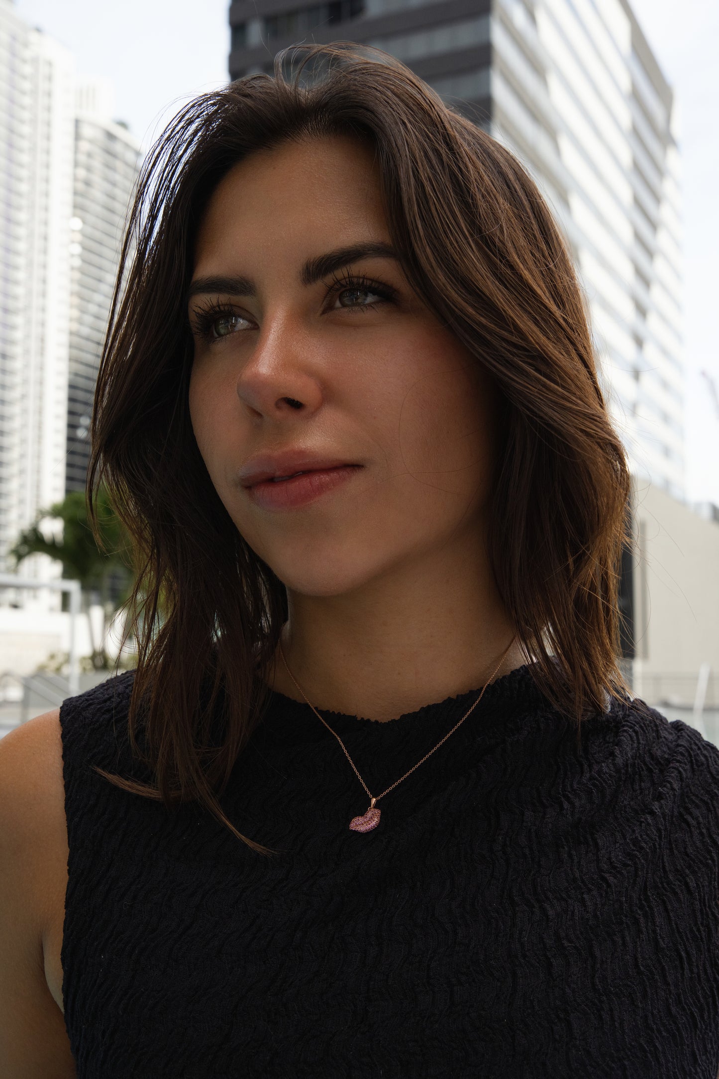 A Kiss Of Rosé: Pink Sapphire Lips Pendant