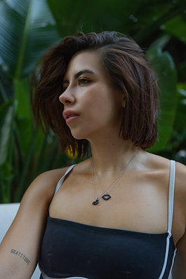 Midnight Kiss: Black Diamond Lips Pendant
