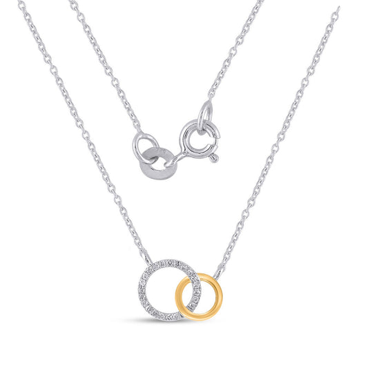 Eterna Duo Unity Necklace – Interlocking Circles of Love and Harmony