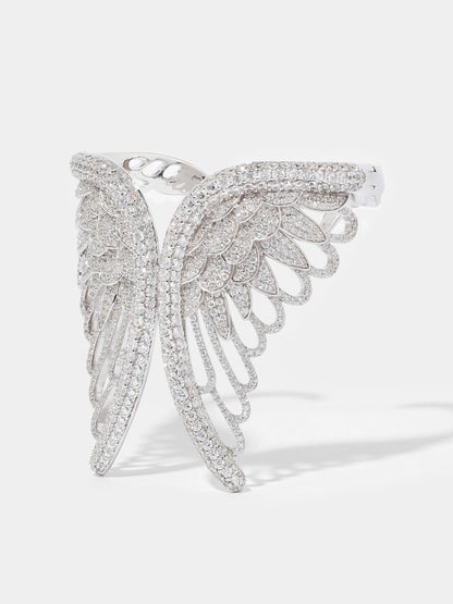 Angel Wings Pavé Cuff Bracelet