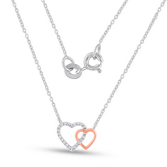 Eterna Duo Heart Necklace – A Timeless Symbol of Love & Connection