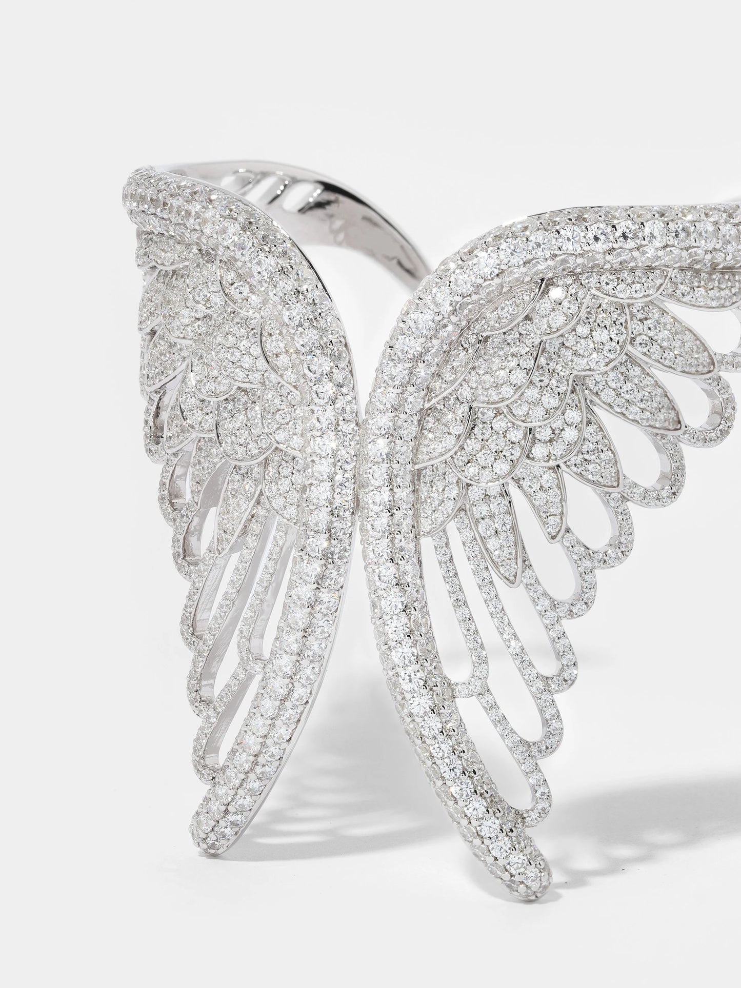 Angel Wings Pavé Cuff Bracelet