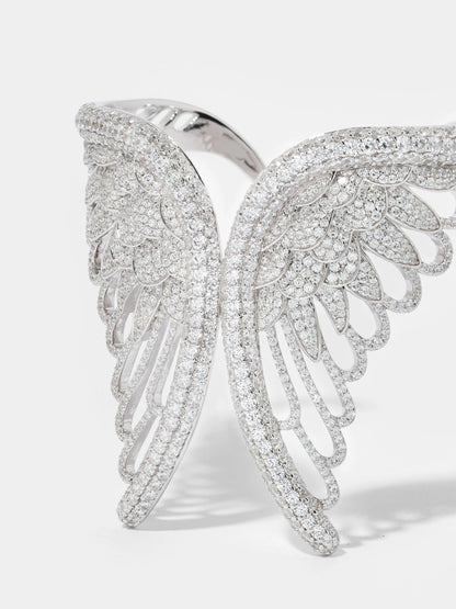 Angel Wings Pavé Cuff Bracelet