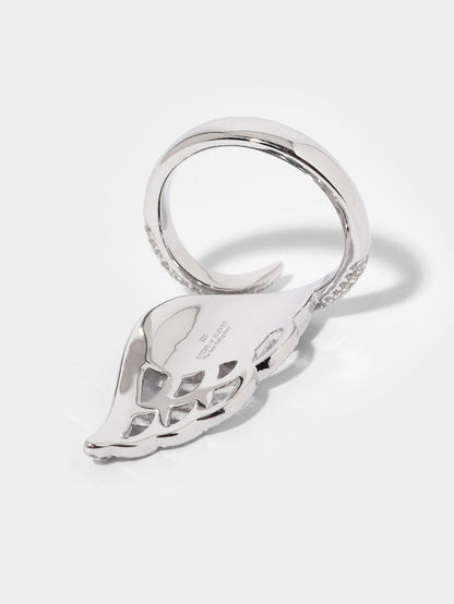 Pavé Angel Wing Swirl Ring