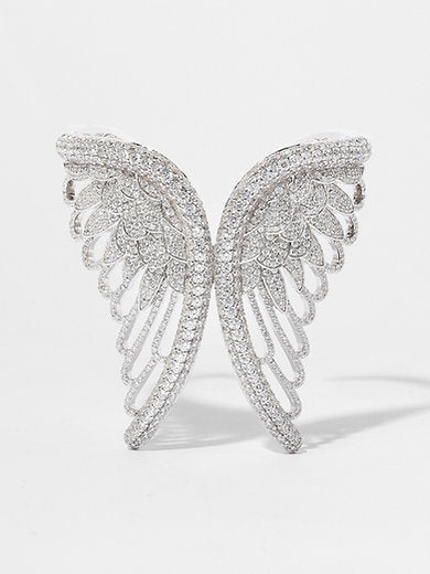 Angel Wings Pavé Cuff Bracelet