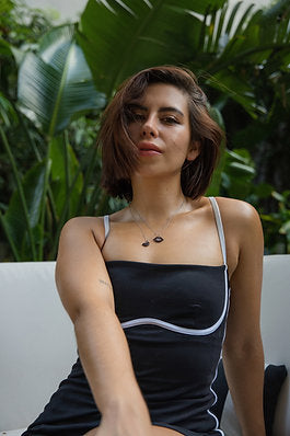 Midnight Kiss: Black Diamond Lips Pendant
