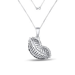 Midnight Kiss: Black Diamond Lips Pendant